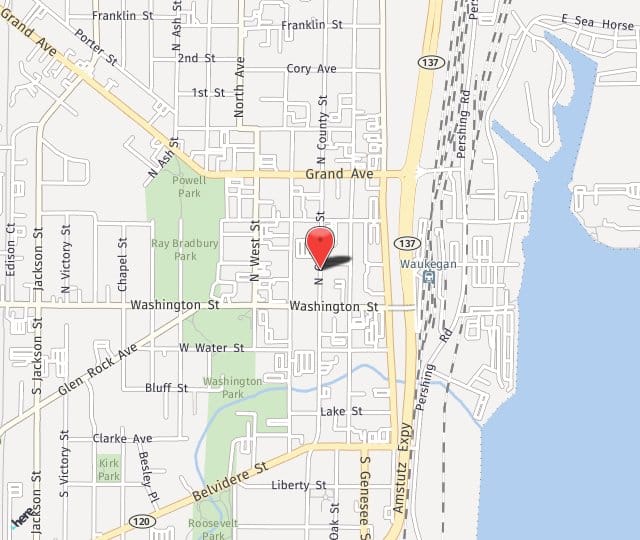 Location Map: 33 N. County Street Waukegan, IL 60085